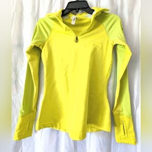 Adidas Techfit Climawarm XS Women’s Neon Yellow Green Long Sleeve